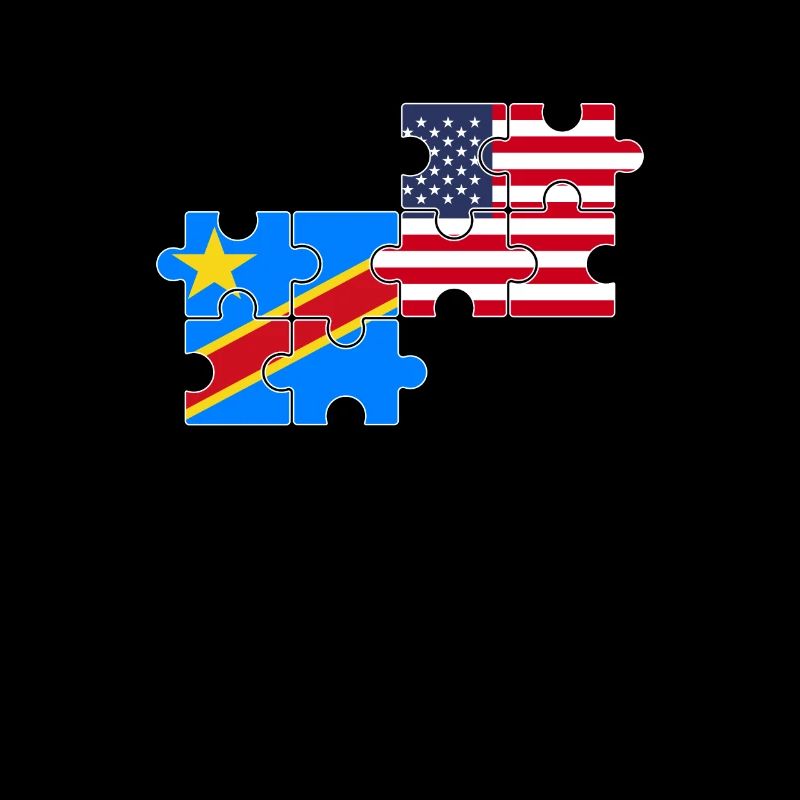 RD Congo USA Flag Américano-Congolais