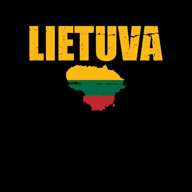 Lietuva Vintage Map Lithuania Flag Lithuanian