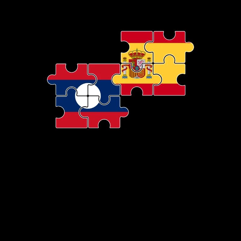 Laos Spain Flag Spanish Laotian