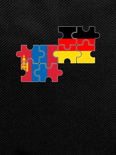 Mongolia Germany Flag German Mongolian