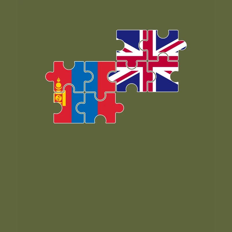 Mongolie Drapeau du Royaume-Uni Mongol britannique