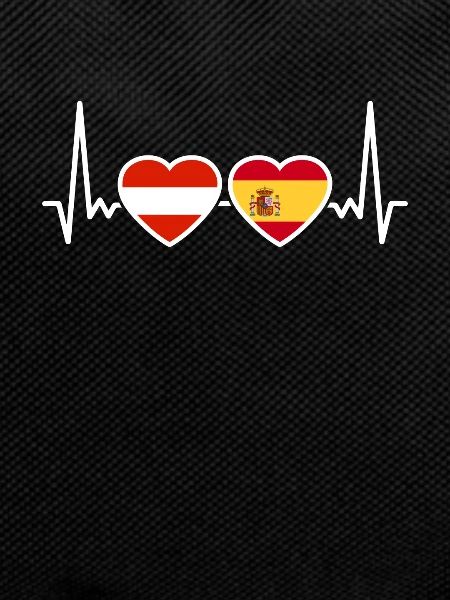 Austria, Spain, Heartbeat, Flag, Austria,