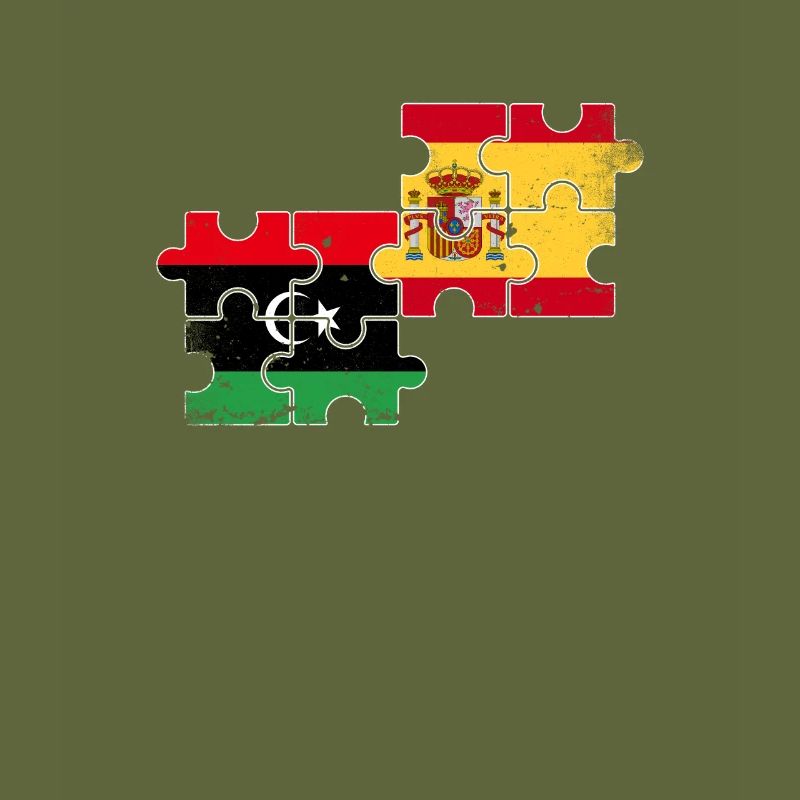 Libye Espagne Vintage drapeau espagnol libyen