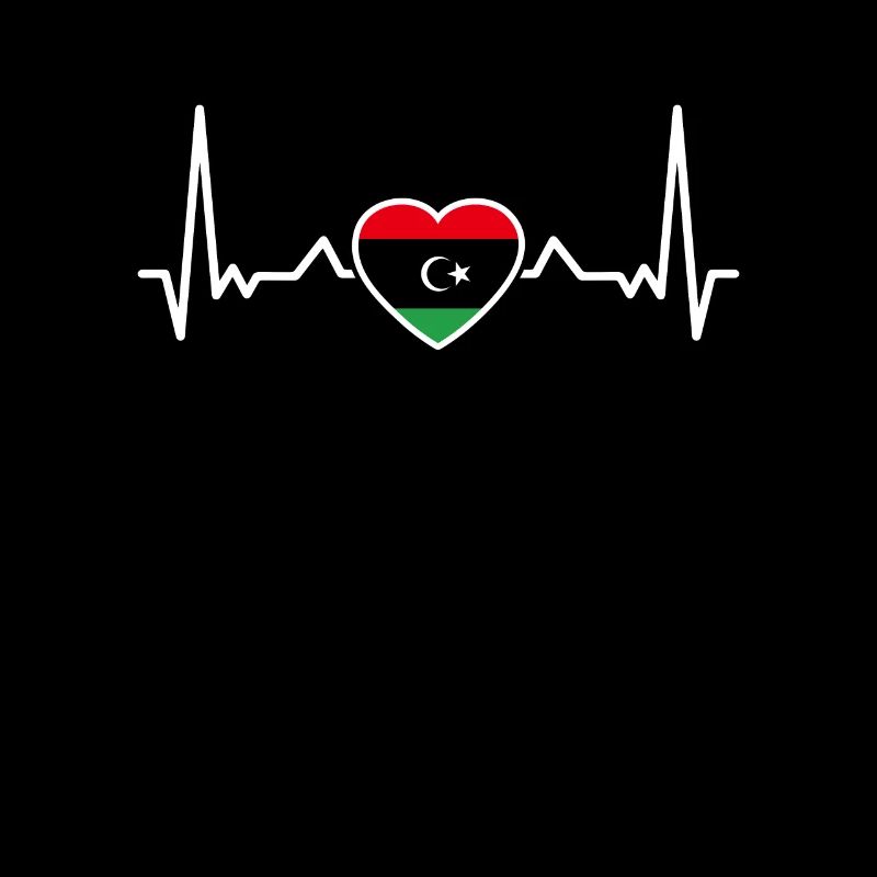 Libyen Herzschlag Libysche Flagge Libyer