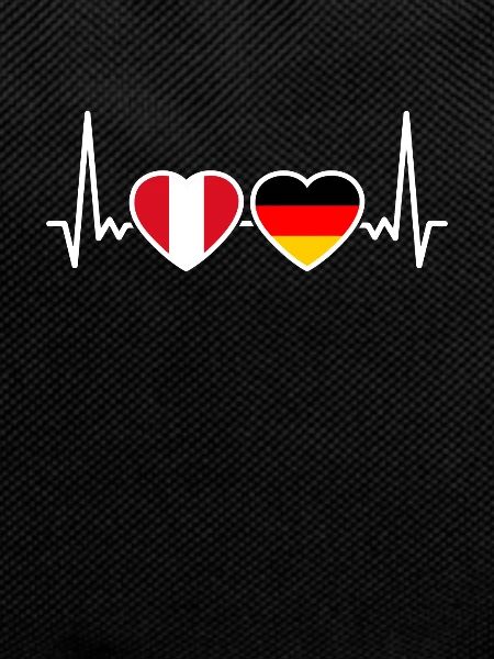 Peru Germany Heartbeat Flag Peruvian