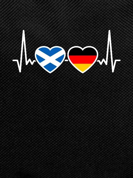 Scotland Germany Heartbeat Flag