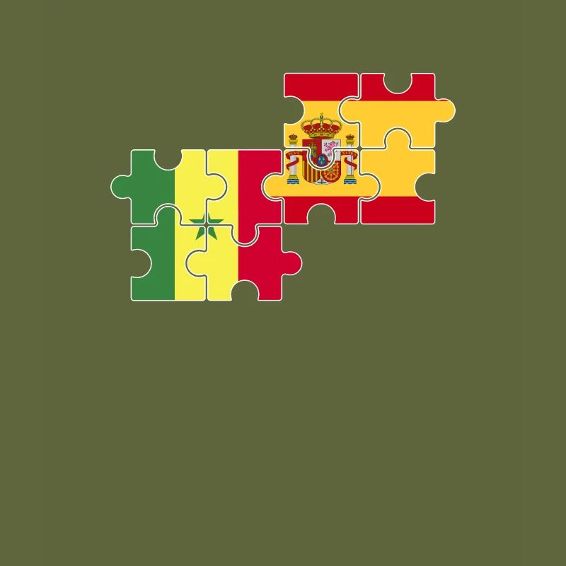 Sénégal Espagne drapeau Espagnols Sénégalais