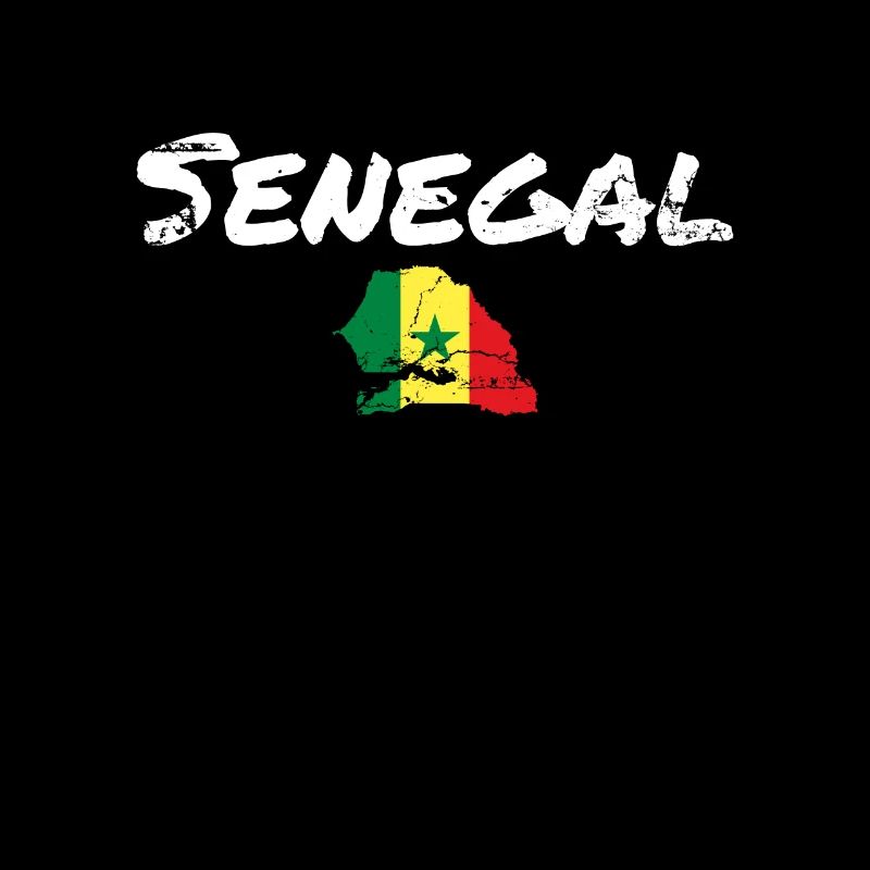 Sénégal Vintage Carte Drapeau Sénégalais