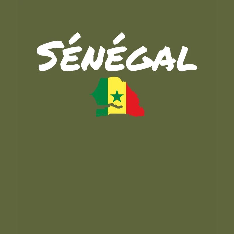 Sénégal Senegal Map Flag Senegalese
