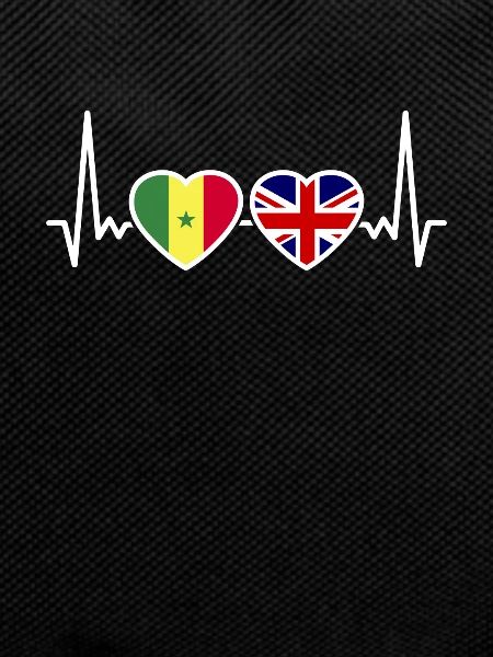 Senegal UK Heartbeat Flag British