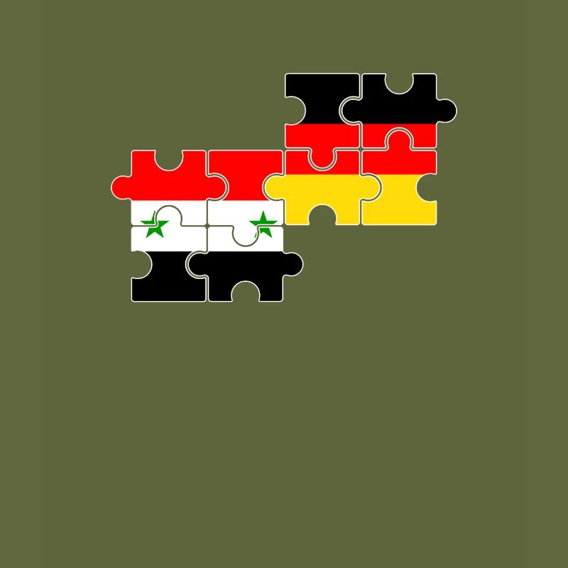 Syria Germany Flag German Syrian