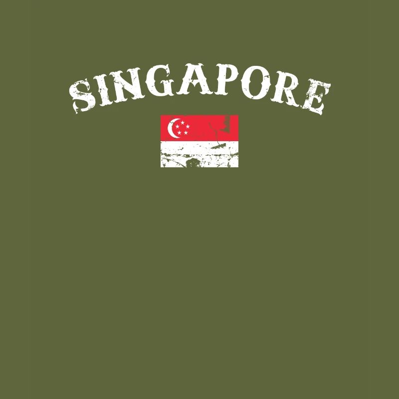 Singapour Vintage Singapour Drapeau de Singapour