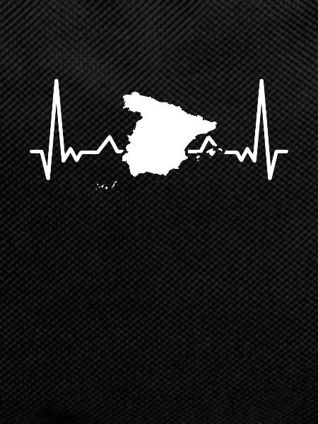Spain Map Heartbeat Spanish Spaniards