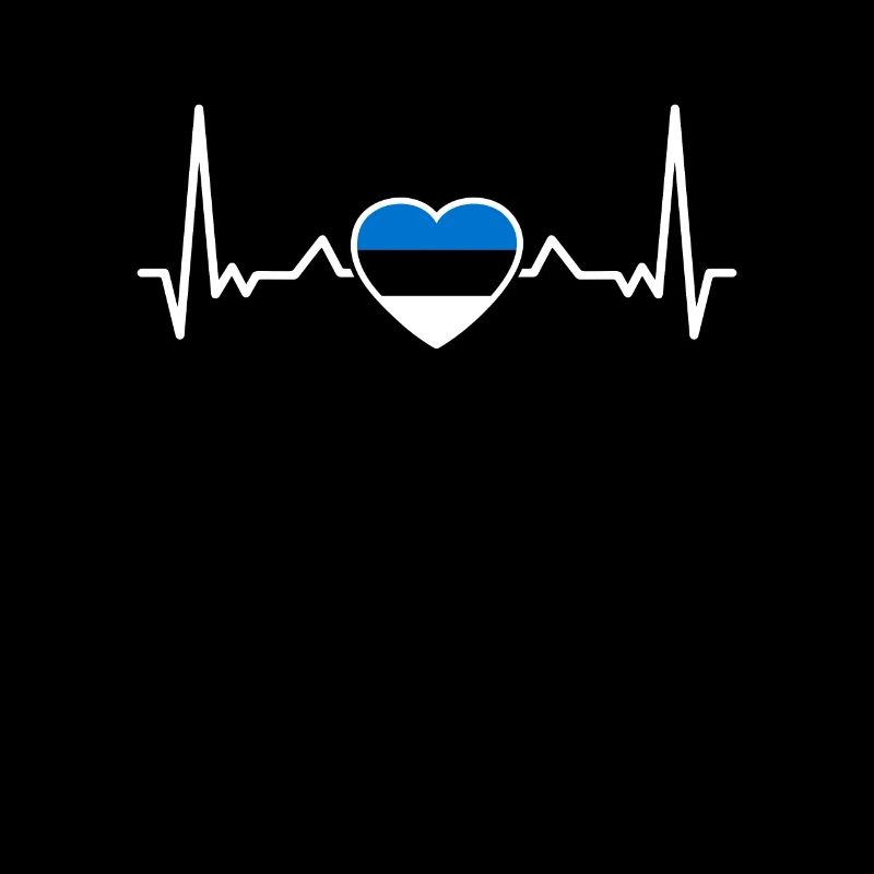 Estonia Heartbeat Estonian Flag Este