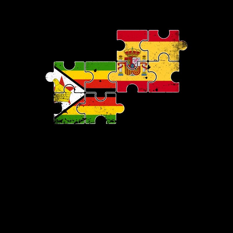 Simbabwe Spanien Vintage Flagge Spanier Simbabwer