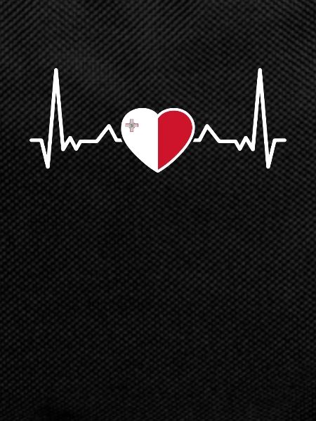 Malta Heartbeat Maltese Flag