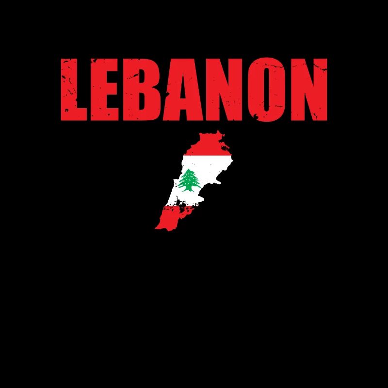 Liban Vintage carte libanaise drapeau libanais libanais