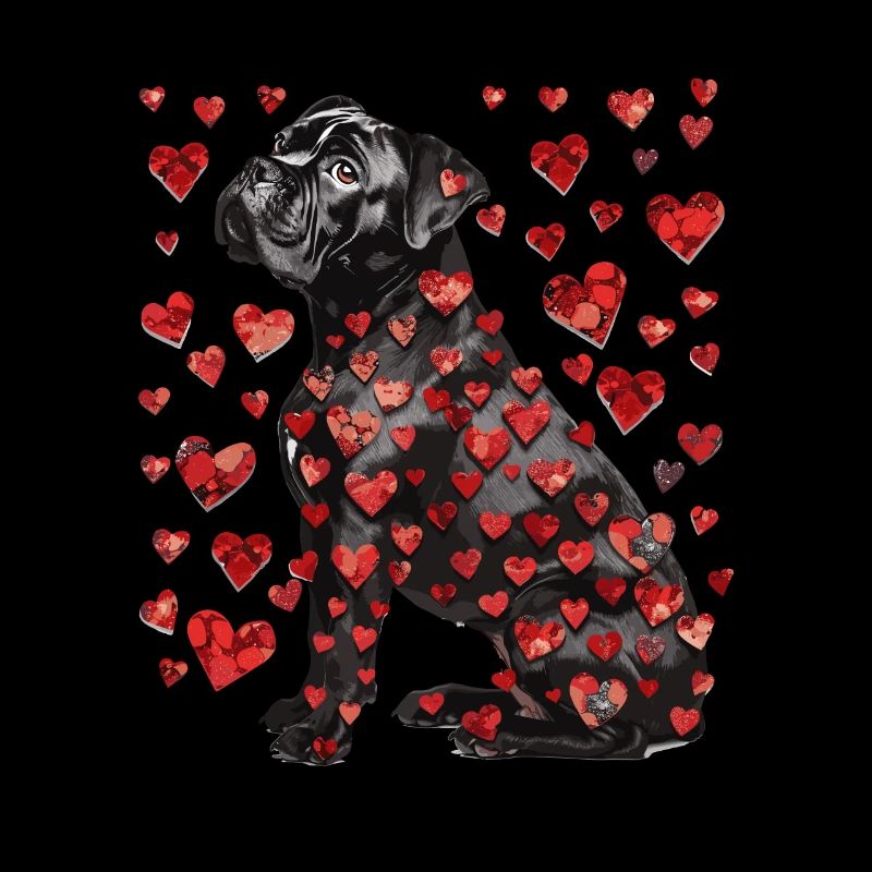 Cane Corso Hund mit Herzen für Cane Corso
