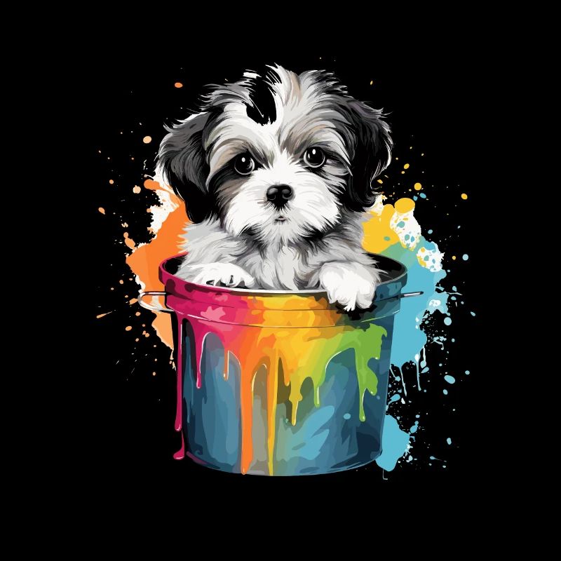 Dalmatiner Niedlicher Hund Farbeimer