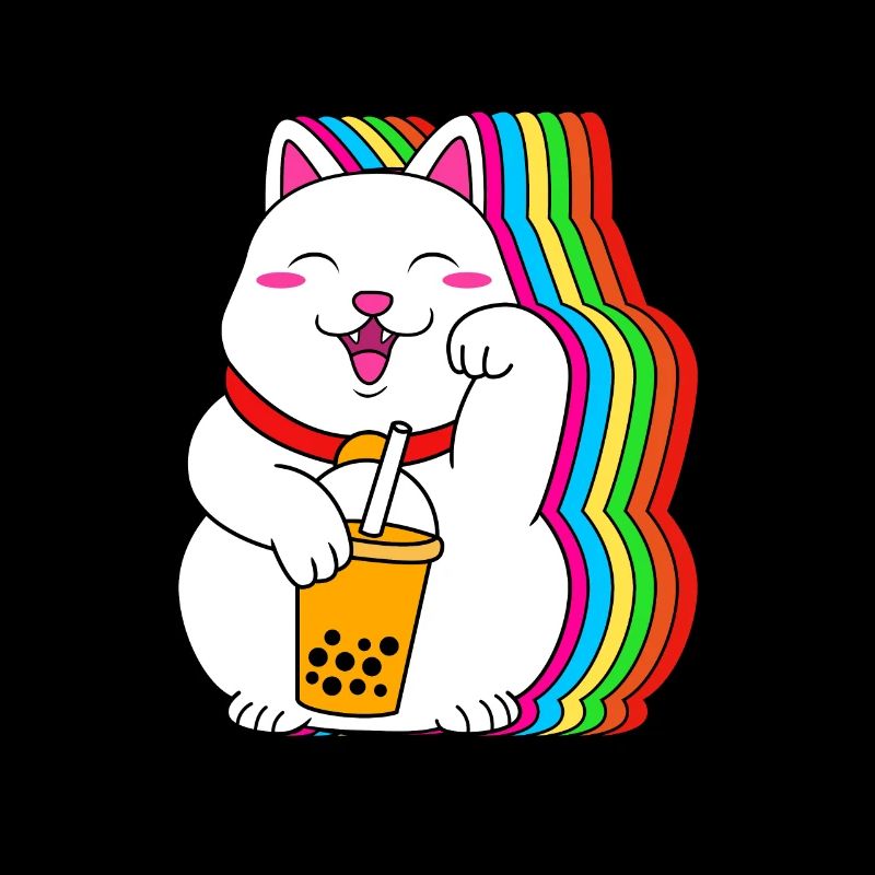 Maneki Neko Japan Glücksbringer Boba Tee