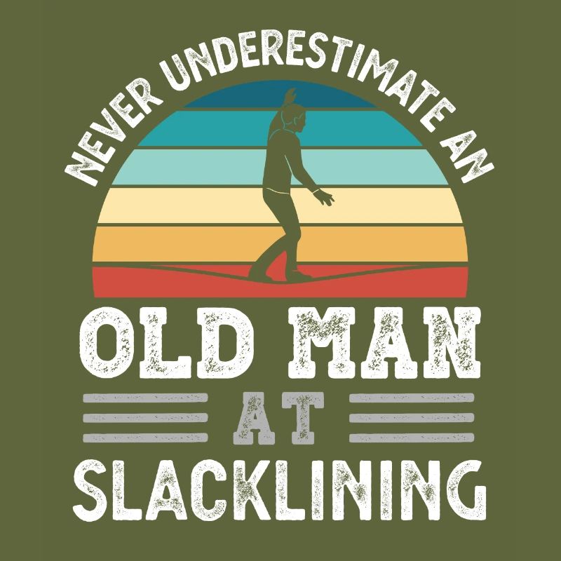 Old Man at Slacklining Fathers Day Funny Gift