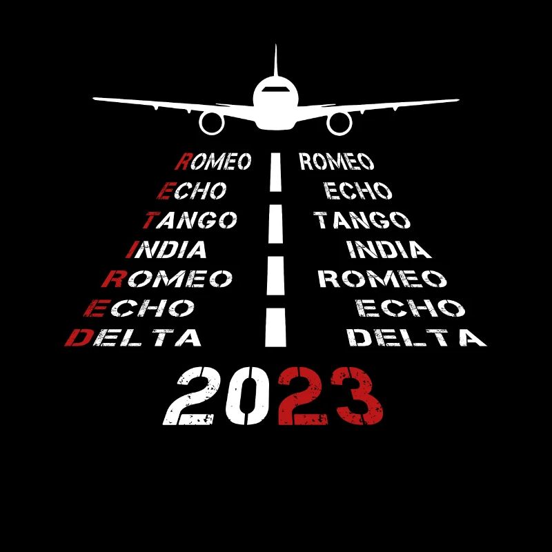 Retired Pilot 2023 Phonetic Alphabet Plane Runway