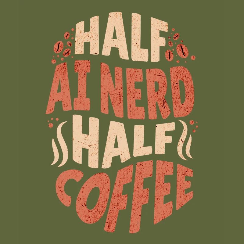 Künstliche Intelligenz halb KI Nerd halb Kaffee
