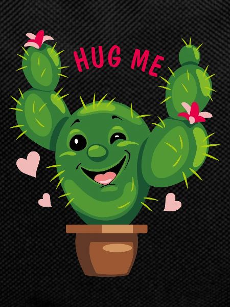 Smiling cactus. Hug me