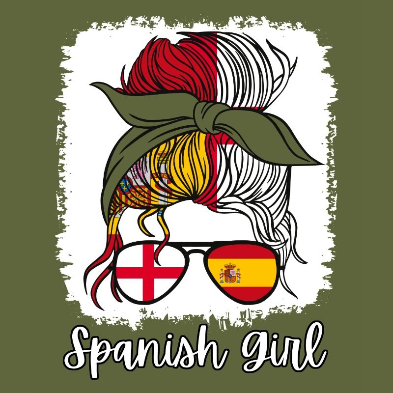 España Halb Englisch Halb Spanisch Mädchen Spanien chica