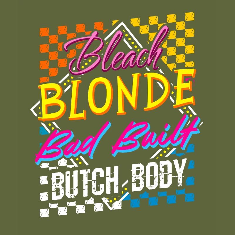 Design rétro : blond de plage, mal construit –