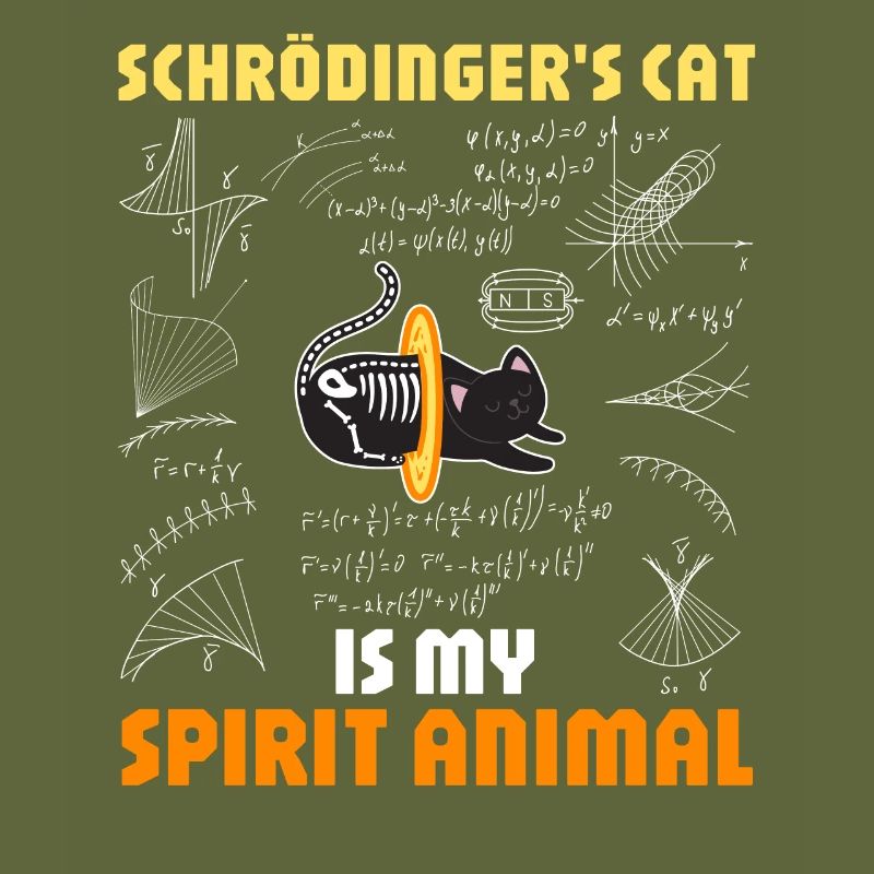 Physics Quantum Nerd Dead + Alive Schrödingers