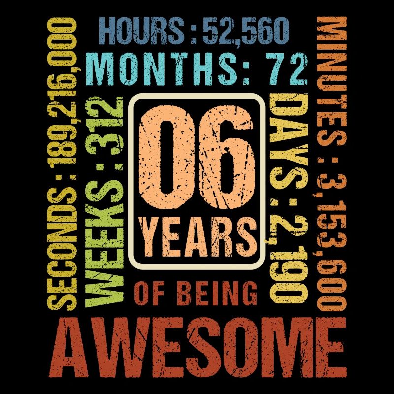6 ans ! Cadeau d’anniversaire pour 6 ans