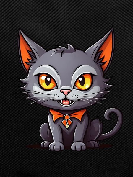 Black vampire cat