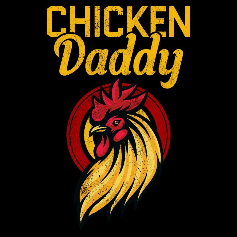 Chicken Daddy Dad Poultry Farmer Farm Fathers day