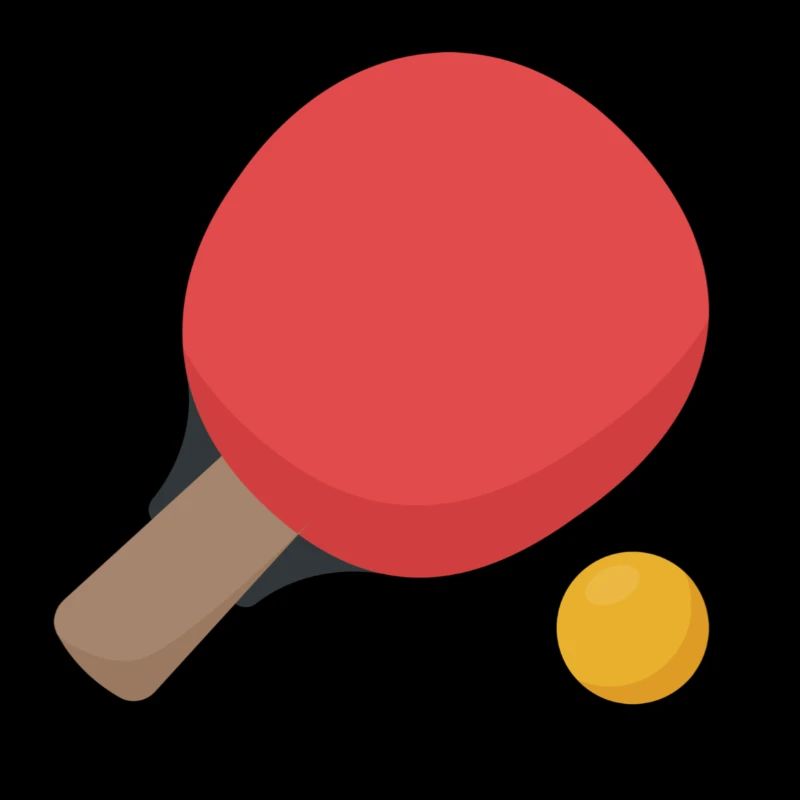 Table tennis racket with ball