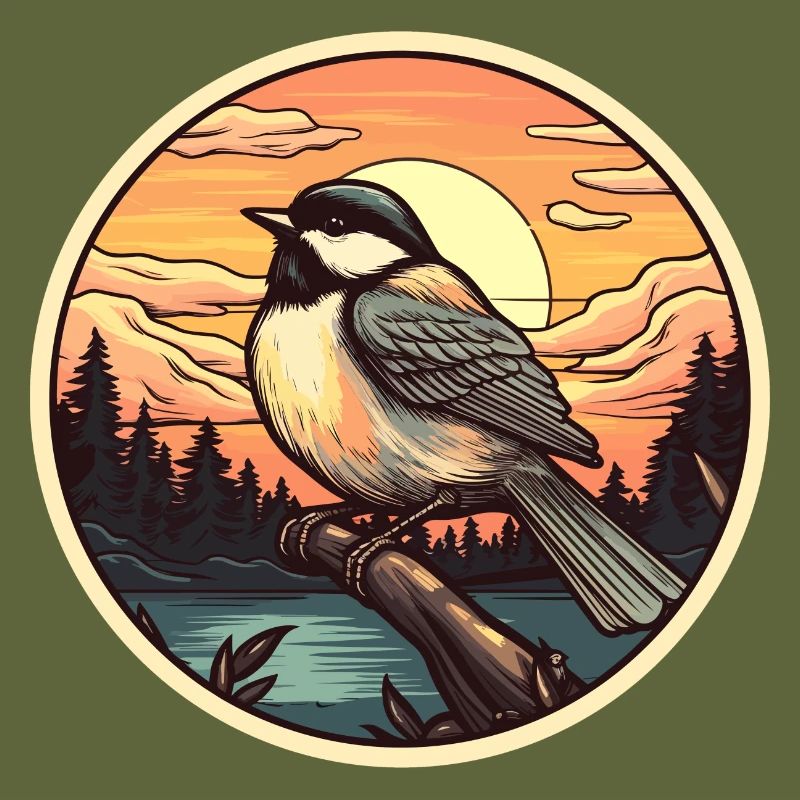 Chickadee bird