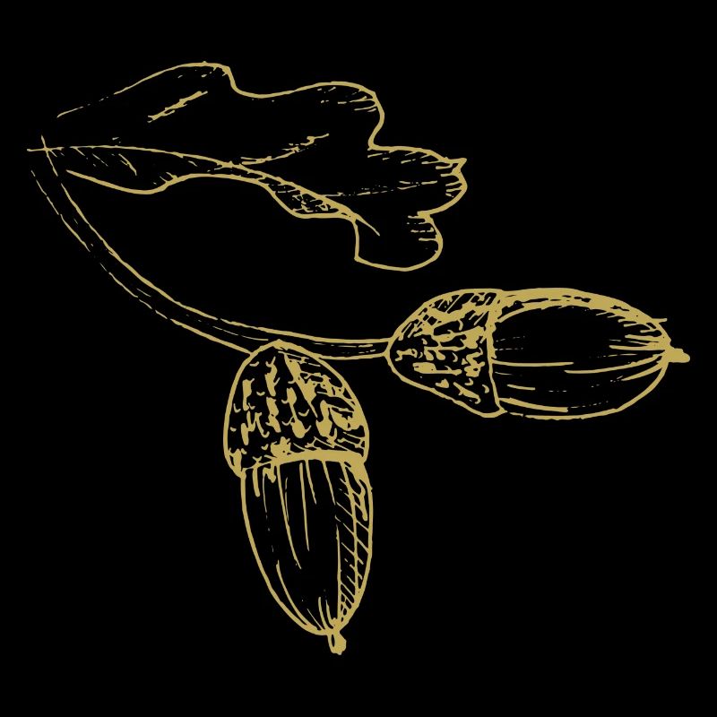 Illustrierte Designs Grüne Pracht mit Eichel