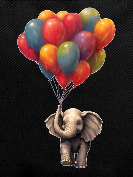 Elephant with balloon