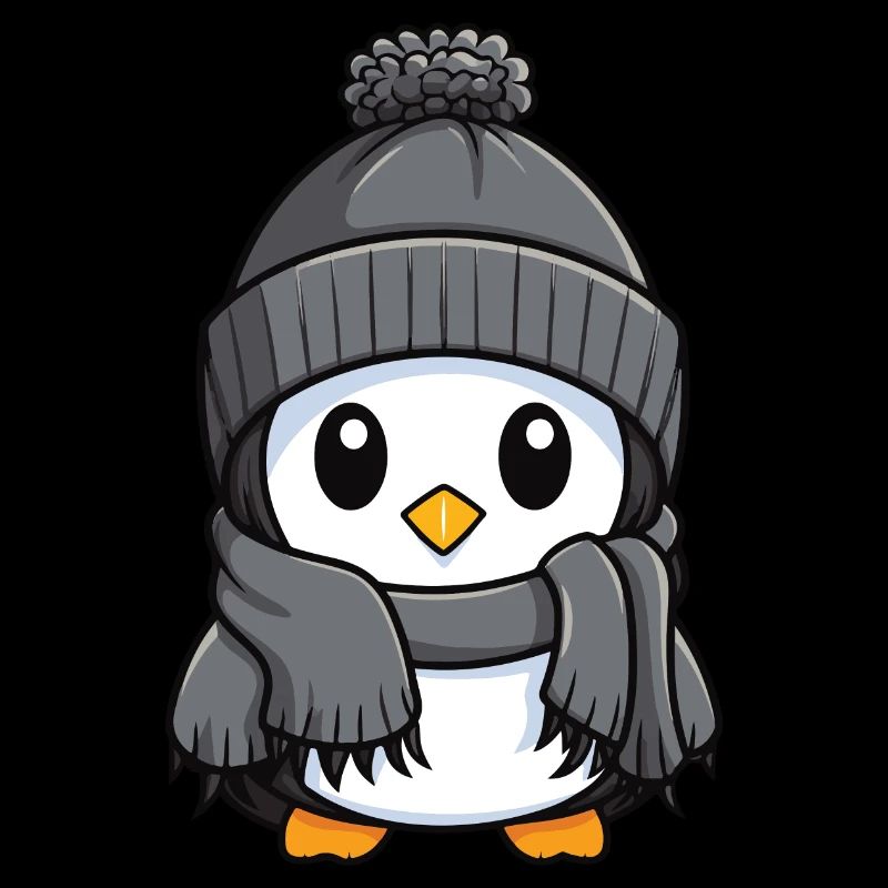 Pinguin Winter Comic