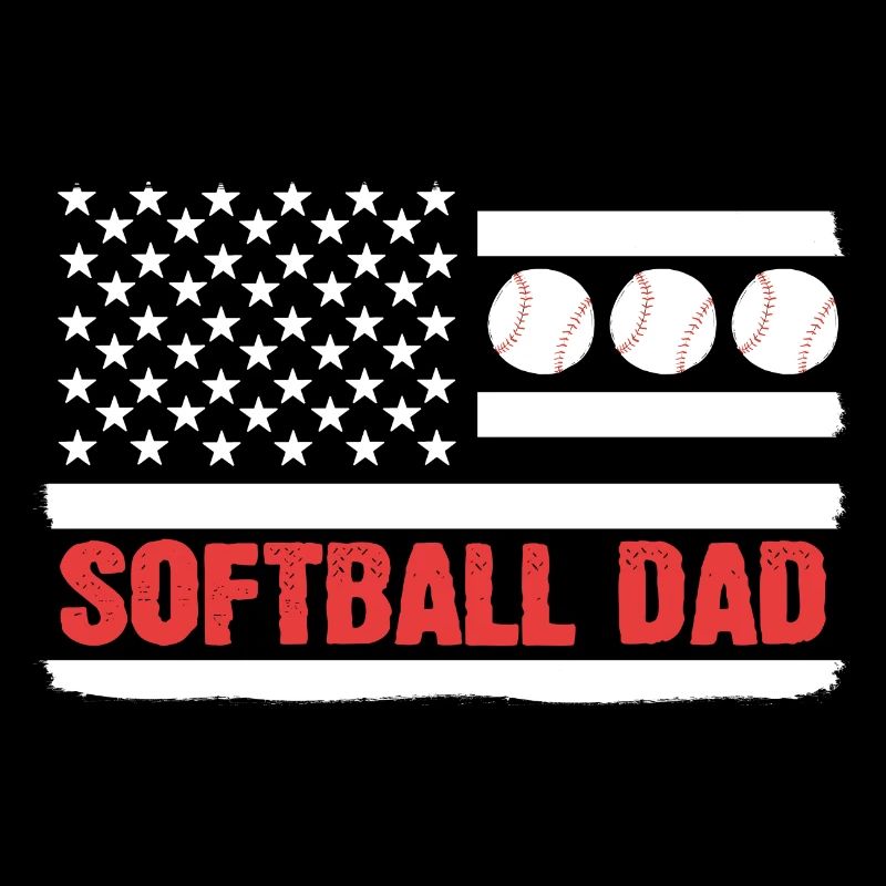 Softball Softball Player Father Father's Day Dad