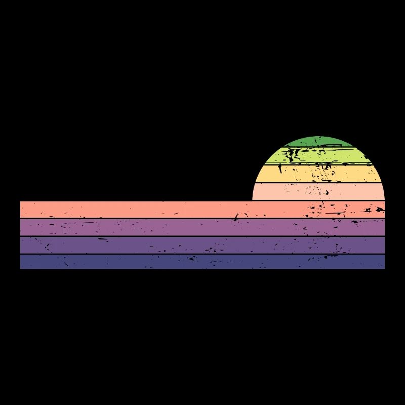 Rétro Horizontal Vintage Sunset