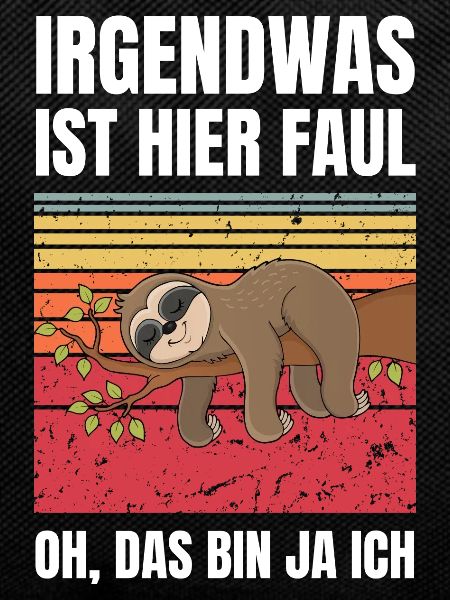 Lustig Faultier Retro Geschenk