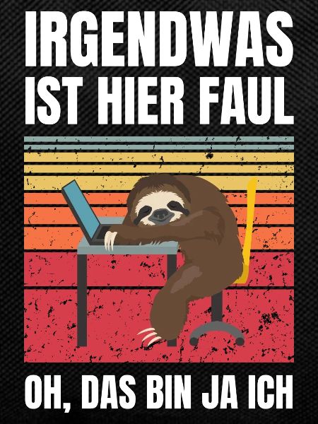 Lustig Faultier Retro Geschenk