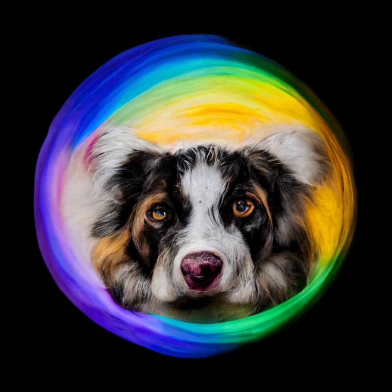 Rainbow Dog Australian Shepherd