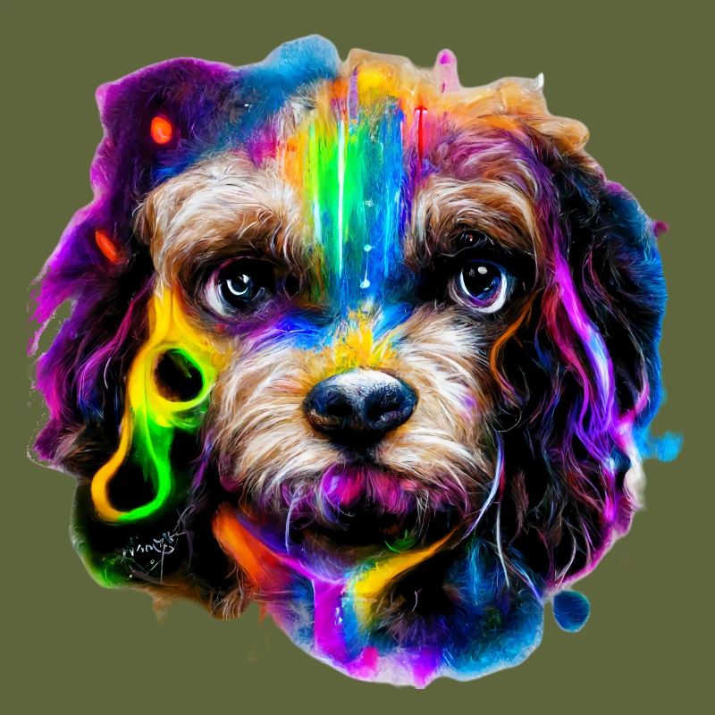 Cavapoo design en couleur