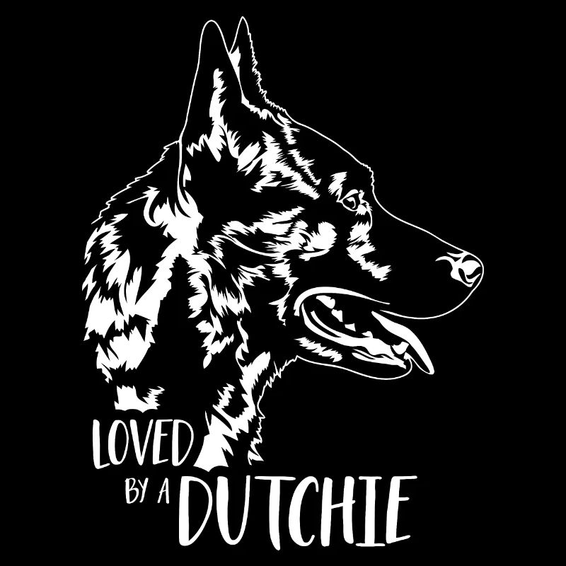 Loved by a Dutchie Hollandse Herder Hundespruch