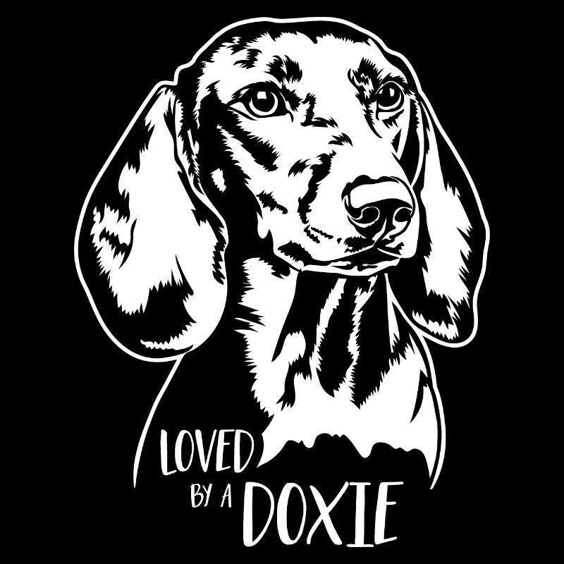 Dackel loved by a Doxie Hunde Spruch Wilsigns