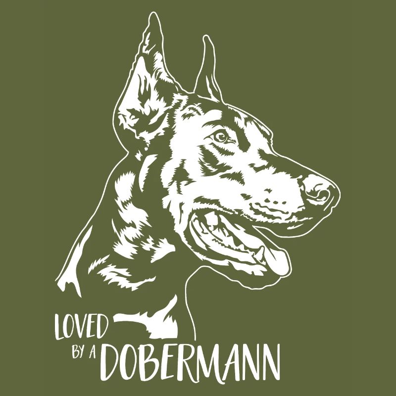 Loved by a Doberman Dog Saying Wilsigns