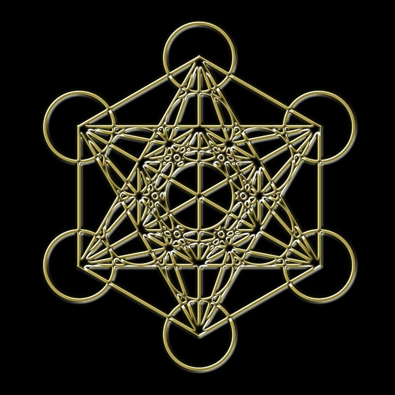 Metatron's Cube gold 3D