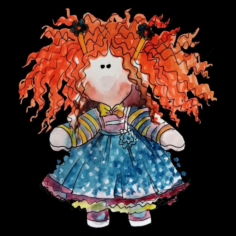 Puppe rothaarig